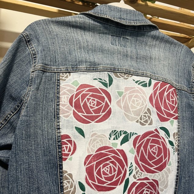 Malovaná bunda #036 – džínová