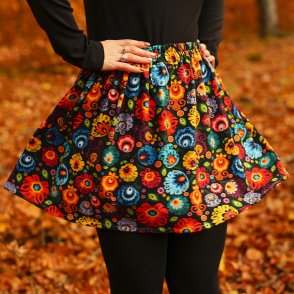 Sukně Folklór – folklór černá - druhý obrázek z galerie
