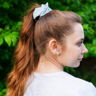 Scrunchie – modrošedá - obrázek 1 z galerie