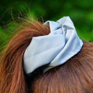 Scrunchie – modrošedá - obrázek 2 z galerie