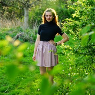 Sukně do pasu – starorůžová - obrázek 1 z galerie