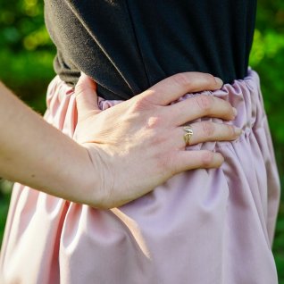 Sukně do pasu – starorůžová - obrázek 4 z galerie