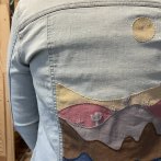 Vyšívaná bunda #017 – džínová - druhý obrázek z galerie
