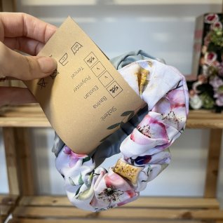 Scrunchie – růže šípková šedá - obrázek 3 z galerie
