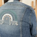 Vyšívaná bunda #018 – džínová - třetí obrázek z galerie