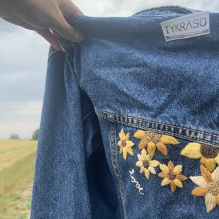 Vyšívaná bunda #072 – džínová - obrázek 4 z galerie