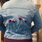 Vyšívaná bunda #073 – džínová