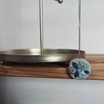 Vyšívaný přívěsek – světle modrá