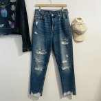 Vyšívané džíny #006 – modrá