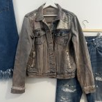 Vyšívaná bunda #090 – džínová - třetí obrázek z galerie