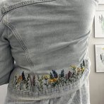 Vyšívaná bunda #094 – džínová