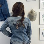 Vyšívaná bunda #092 – džínová - druhý obrázek z galerie