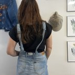 Vyšívané šaty #002 – džínová - třetí obrázek z galerie