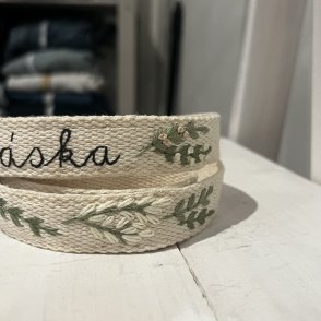 Vyšívaný popruh na telefon – krémová - druhý obrázek z galerie