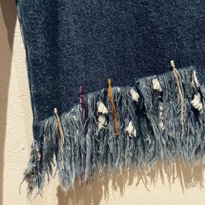 Vyšívané džíny #008 – modrá - druhý obrázek z galerie
