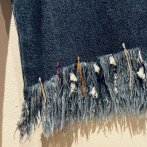 Vyšívané džíny #008 – modrá - druhý obrázek z galerie