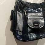 Kožená kabelka – Modrá - třetí obrázek z galerie