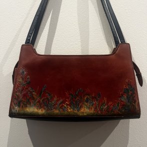 Kožená kabelka – Květy - první obrázek z galerie