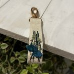 Vyšívaná klíčenka – Chrpy - třetí obrázek z galerie