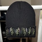 Vyšívaná bavlněná čepice – Tmavá šedá