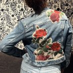 Vyšívaná bunda #100 – džínová - třetí obrázek z galerie