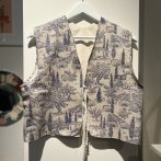 Upcyklovaná vesta #006 – krémová - třetí obrázek z galerie