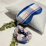 Dárkový set na spaní (spací maska + gumička) – růžovo modrá - třetí obrázek z galerie