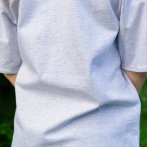 Tričko basic krátký rukáv – šedá - čtvrtý obrázek z galerie