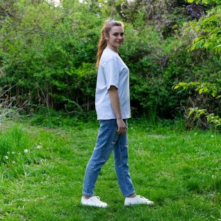 Tričko basic krátký rukáv – šedá - obrázek 2 z galerie