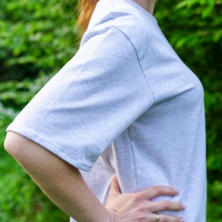 Tričko basic krátký rukáv – šedá - obrázek 3 z galerie
