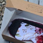 Spací maska zerowaste – černá vzorovaná